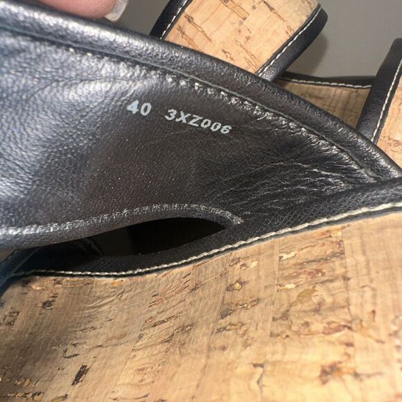 Authentic Women's Prada Logo Platform Slide Wedge Sandals Shoes Size 40EU/9.5 US - Picture 11 of 11